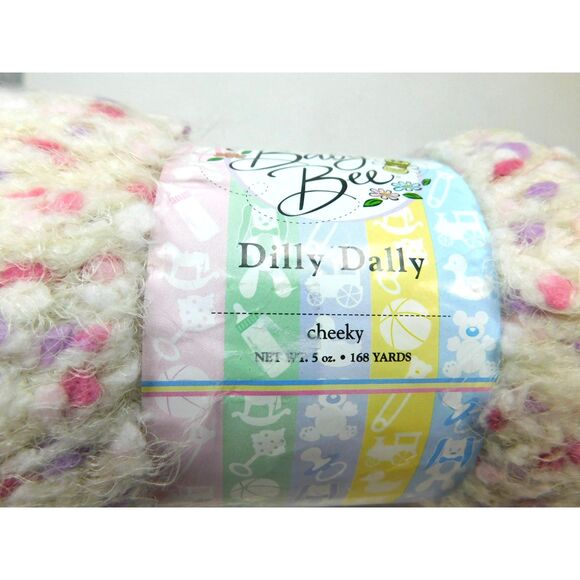 Baby Bee Yarn Skein White Pink Lilac 100% Polyamide 168 yds. - Picture 5 of 6